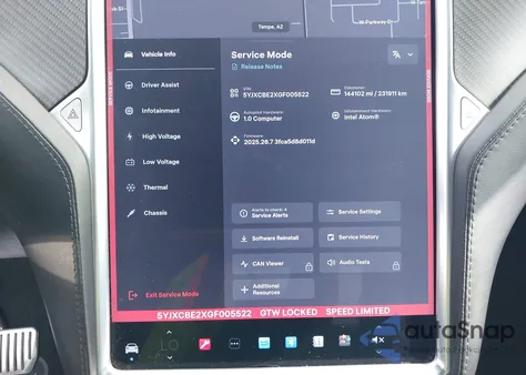 2016 Tesla Model X 60D/70D/75D/90D/P100D from USA, damaged, VIN 5YJXCBE2XGF005522